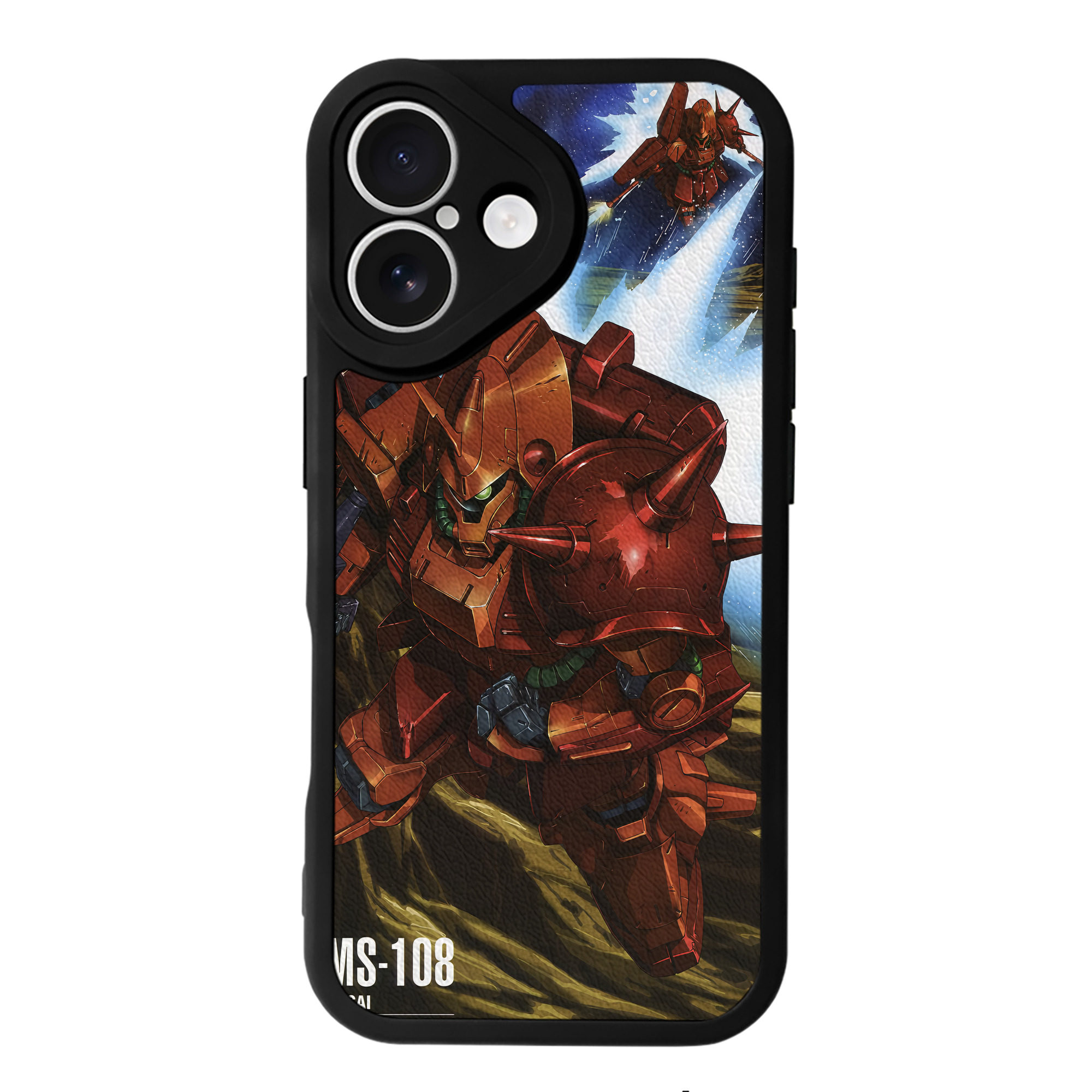 （画像用） 機動戦士ガンダム Mobile Suit Gundam 【iPhone 16シリーズ対応】シリコンスマホケース（レザー調） 材質：シリコン